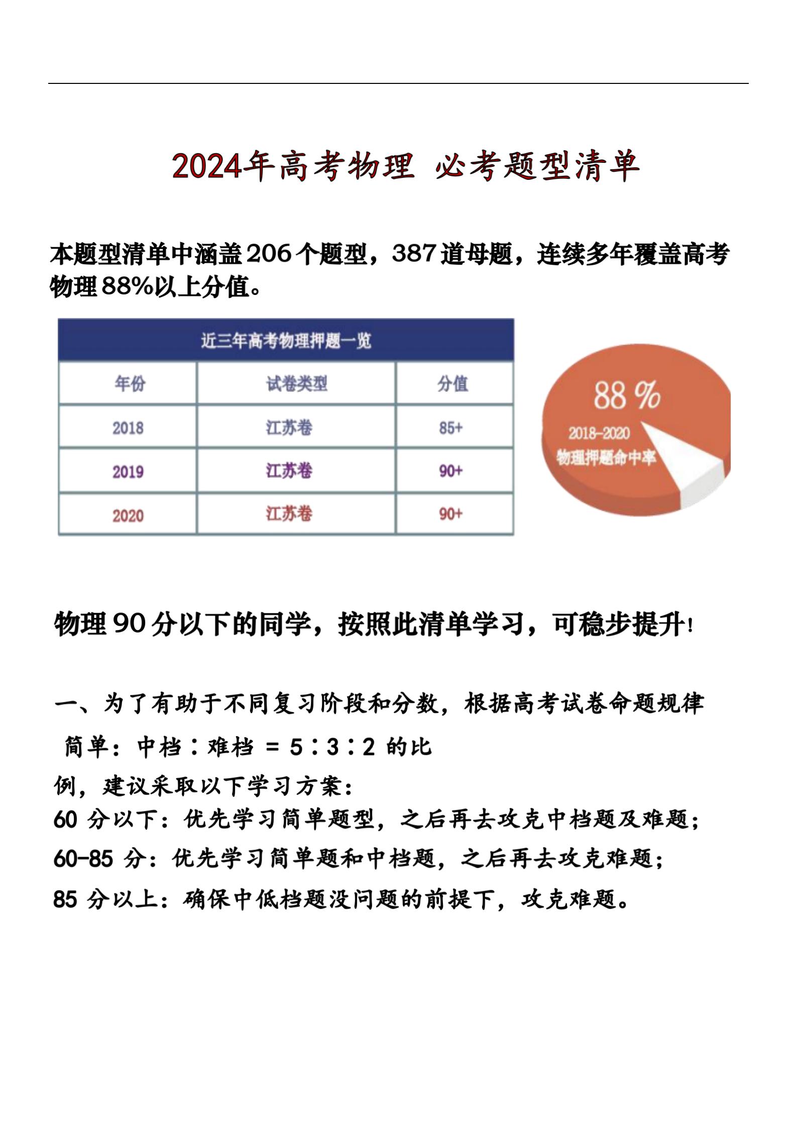 新高考背景下物理试卷题型分布分析，展望2024年展望与趋势