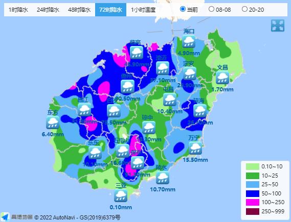 海南大风降雨天气预警，三预警齐发